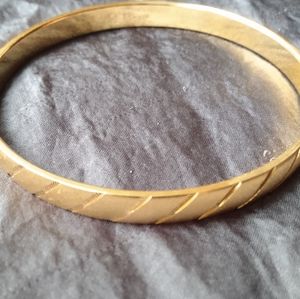 Vintage Brushed Gold Tone MONET Bangle